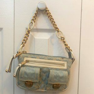 Marc Jacobs Quilted Denim Cammie Shoulder Bag